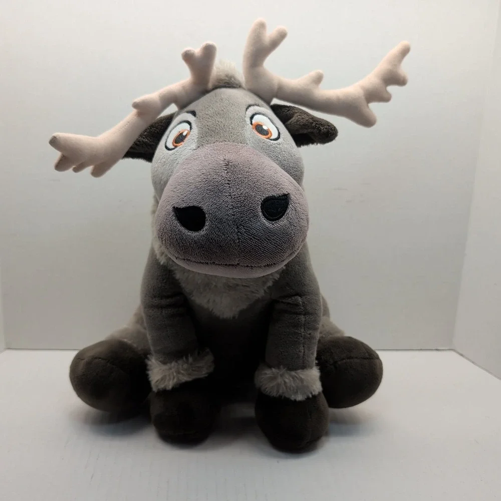 Disney Frozen Sven Reindeer Plush Stuffed Animal Toy 15 Inch Gray Brown